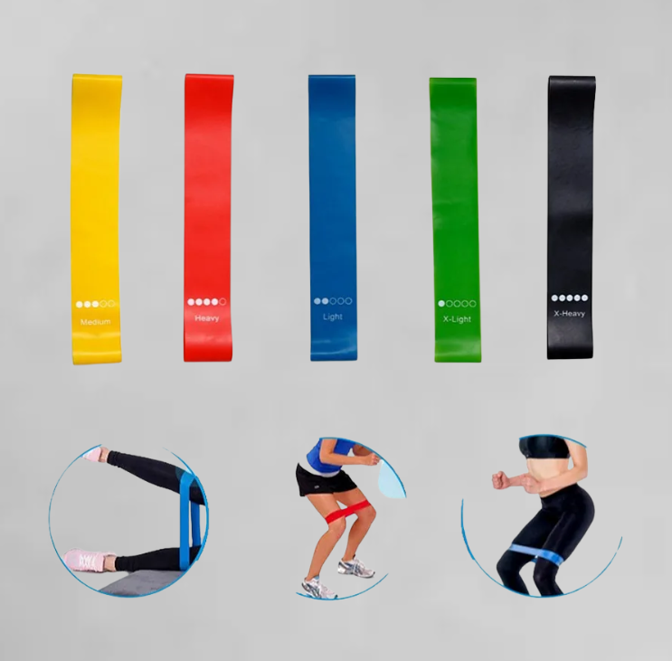 Pack de Bandas de Resistencia SteelBros – 5 Niveles para Entrenar en Casa y Gym