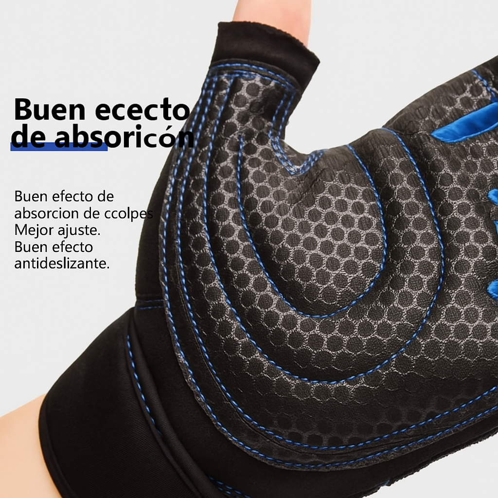 Guantes de Entrenamiento SteelBros – Medio Dedo, Antideslizantes y con Soporte de Muñeca