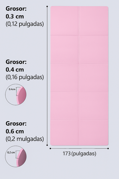 Esterilla de Yoga y Fitness Antideslizante | 3/4/6 mm | Colores Premium | Portátil y Resistente al Sudor