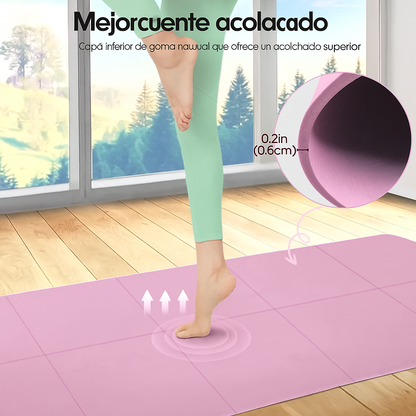 Esterilla de Yoga y Fitness Antideslizante | 3/4/6 mm | Colores Premium | Portátil y Resistente al Sudor