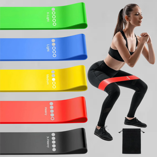 Pack de Bandas de Resistencia SteelBros – 5 Niveles para Entrenar en Casa y Gym